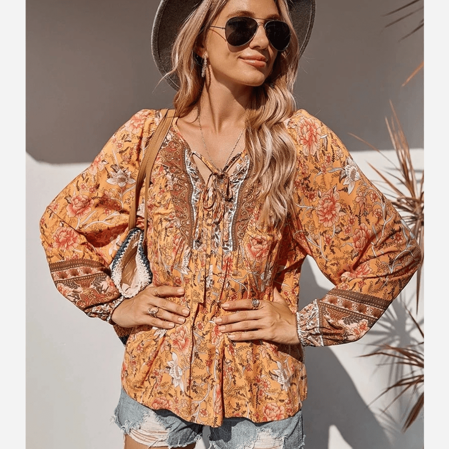 Boho Chic Floral Blouse - Seldom Seen Styles