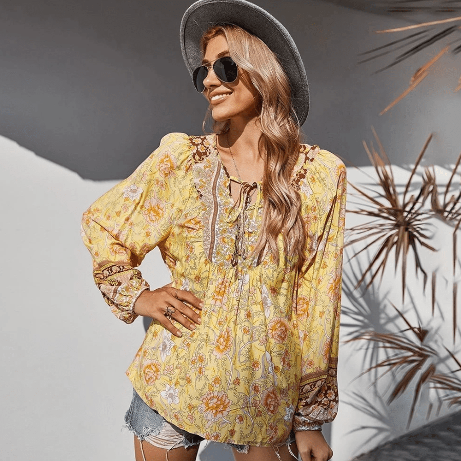 Boho Chic Floral Blouse - Seldom Seen Styles