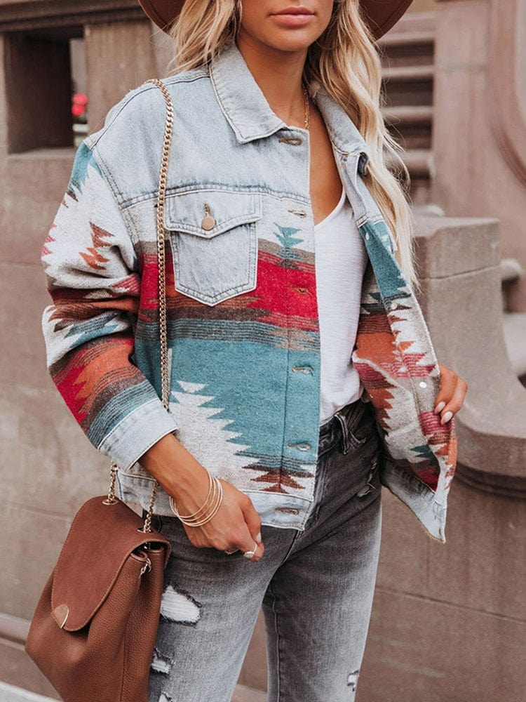 Boho Denim Jacket - Seldom Seen Styles