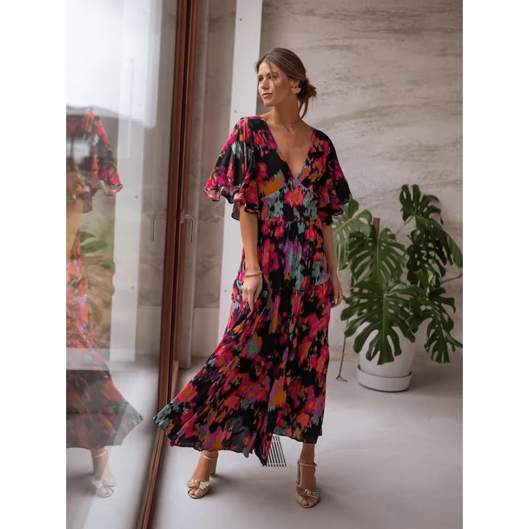 Boho Floral Maxi Dress - Seldom Seen Styles