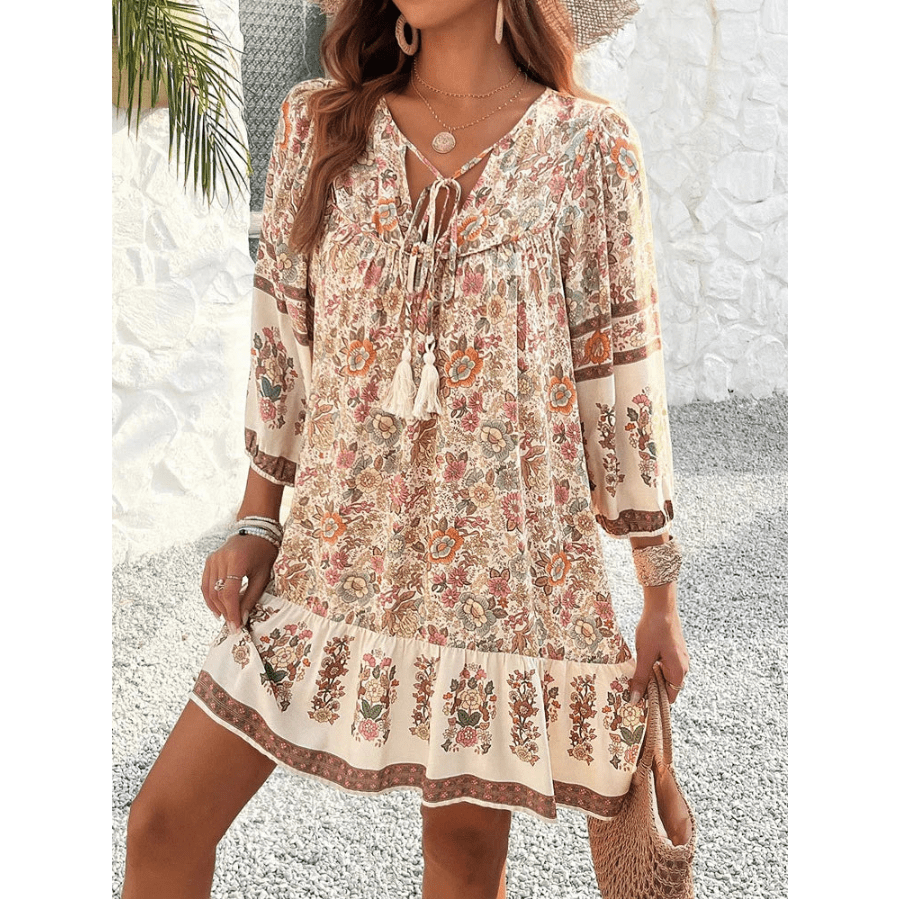 Boho Floral Mini Dress - Seldom Seen Styles