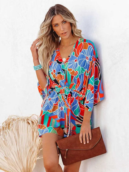 Boho Floral Print Romper - Seldom Seen Styles