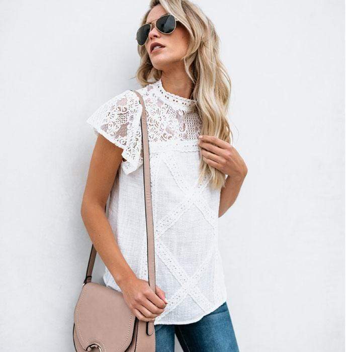 Boho Lace Design Blouse - Seldom Seen Styles