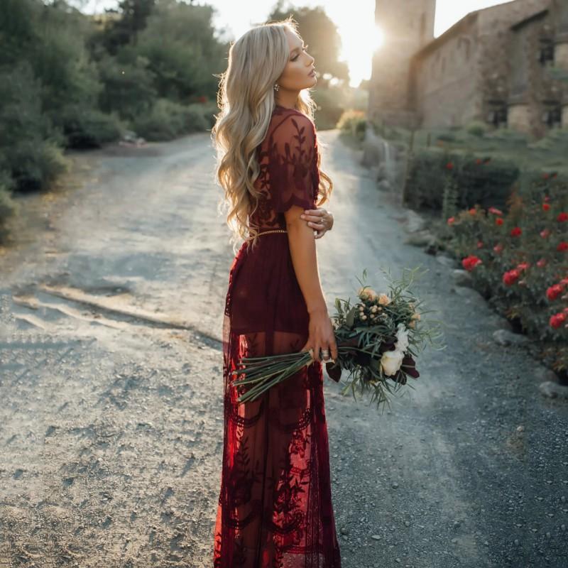 Boho Lace Tulle Maxi Dress - Seldom Seen Styles