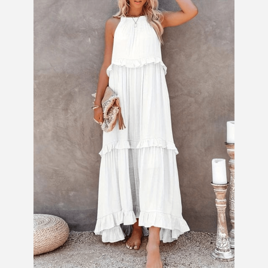 Boho Ruffle Pullover Summer Maxi Dress - Seldom Seen Styles