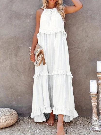 Boho Ruffle Pullover Summer Maxi Dress - Seldom Seen Styles