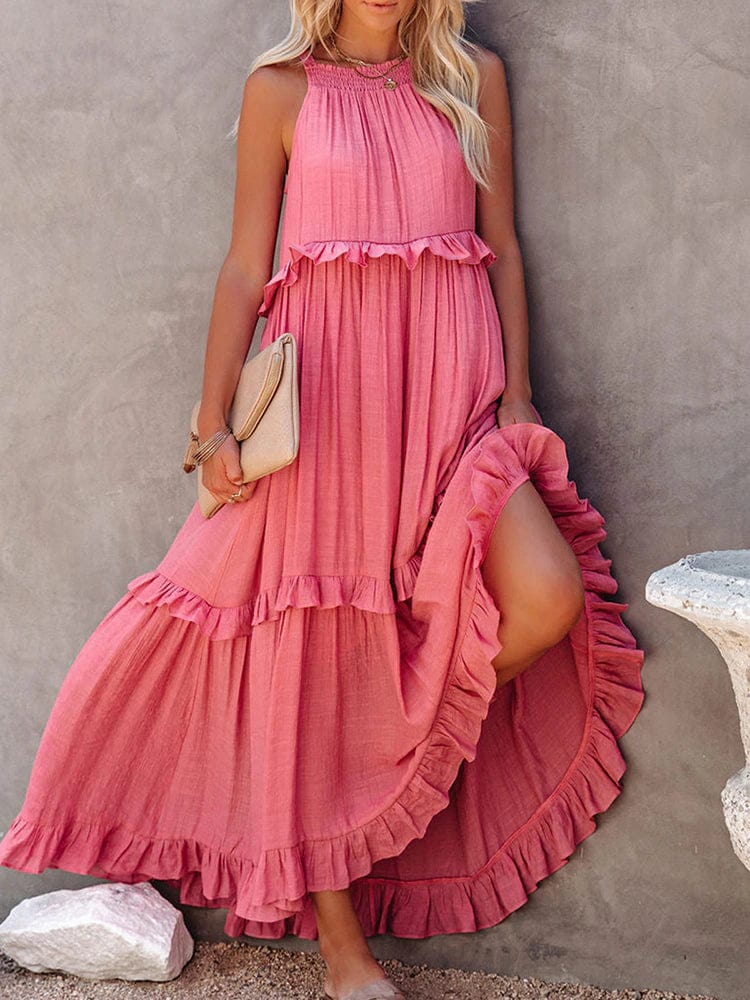 Boho Ruffle Pullover Summer Maxi Dress - Seldom Seen Styles