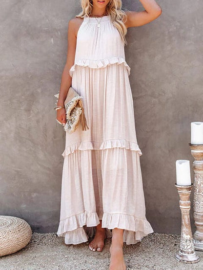 Boho Ruffle Pullover Summer Maxi Dress - Seldom Seen Styles
