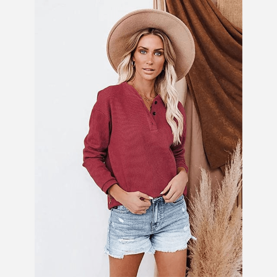 Casual Button Up Long Sleeve Shirt - Seldom Seen Styles