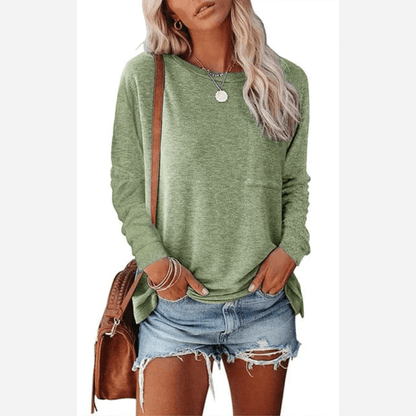 Casual Long Sleeve Shirt with Pocket - Seldom Seen Styles