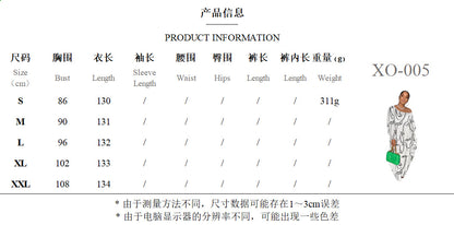 Casual Plus Size Maxi Dresses for Women Round Neck Long Sleeves Loose Sundress with Pockets - Seldom Seen Styles