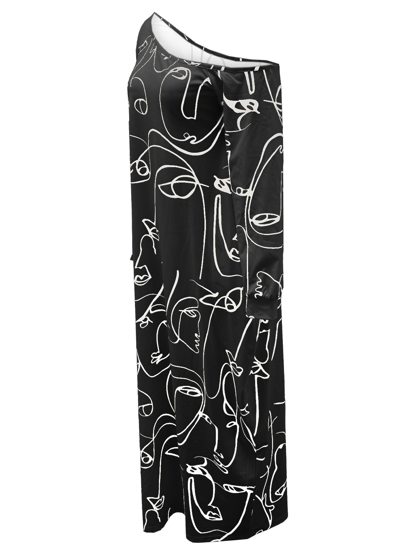 Casual Plus Size Maxi Dresses for Women Round Neck Long Sleeves Loose Sundress with Pockets - Seldom Seen Styles