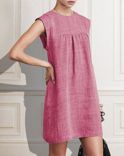 Casual Sleeveless A-Line Mini  Dress - Seldom Seen Styles