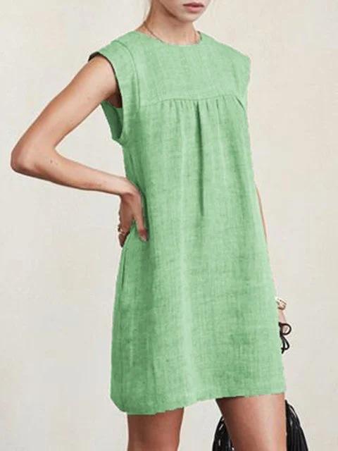 Casual Sleeveless A-Line Mini  Dress - Seldom Seen Styles