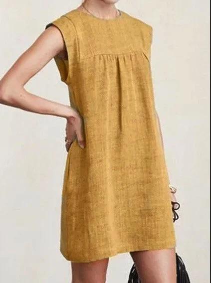 Casual Sleeveless A-Line Mini  Dress - Seldom Seen Styles