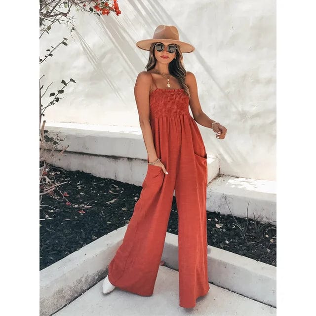 Casual Spaghetti Strap Jumpsuit Rompers - Seldom Seen Styles