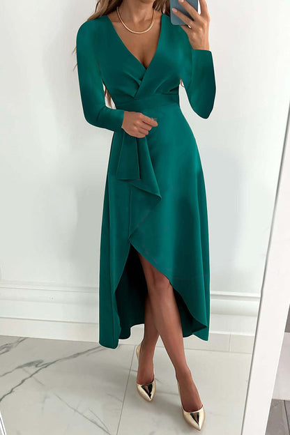 Charming Grace Ruffle Long Sleeve Midi Dress - Seldom Seen Styles