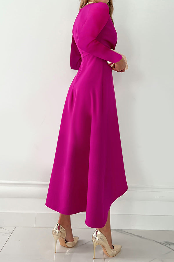 Charming Grace Ruffle Long Sleeve Midi Dress - Seldom Seen Styles