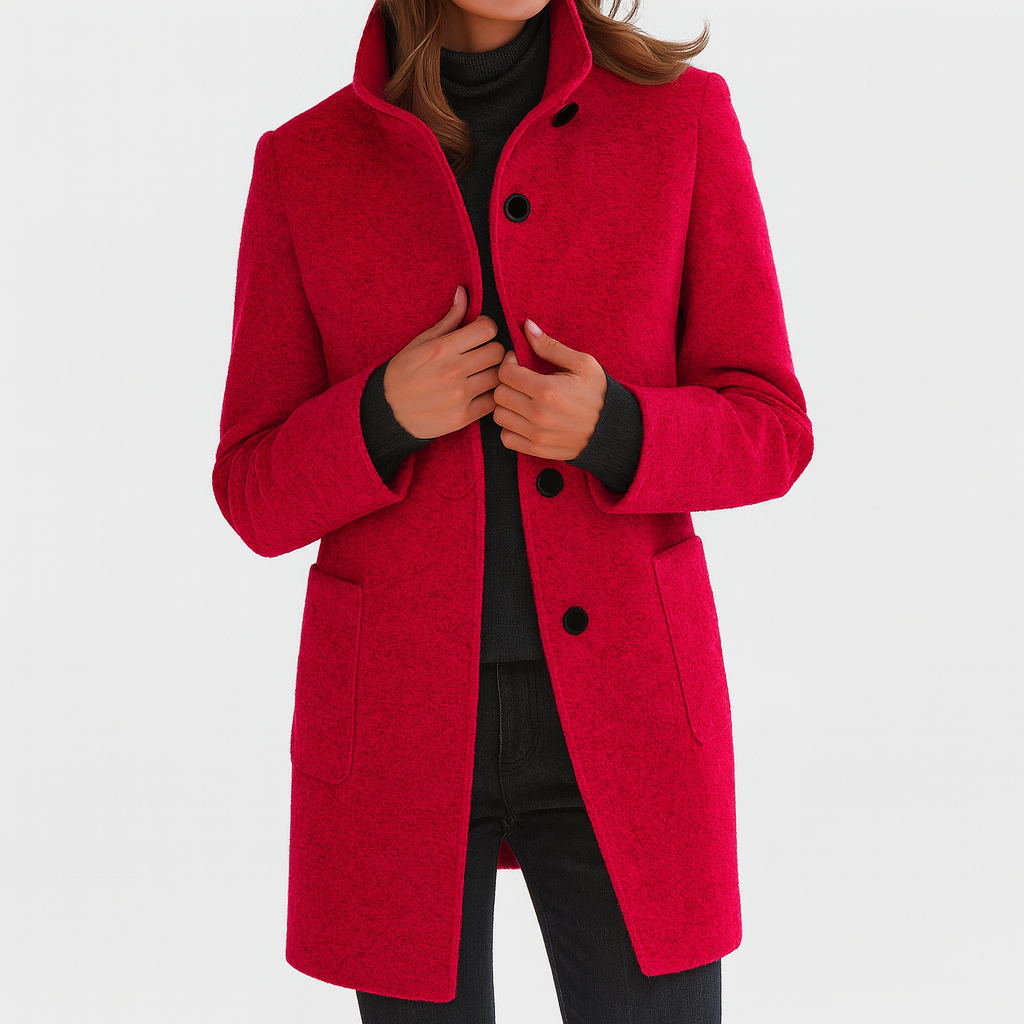 Ariella | Sleek High-Collar Coat