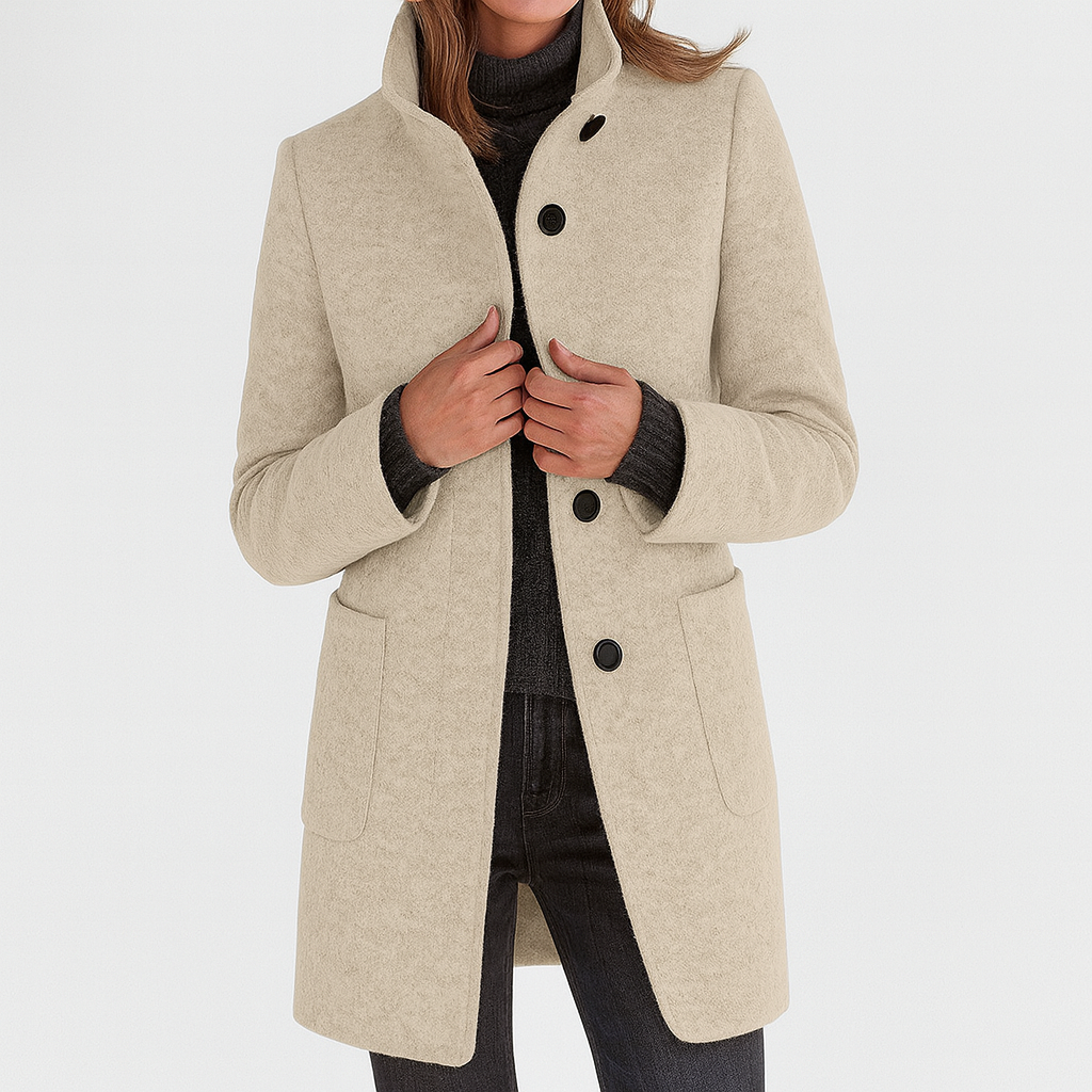 Ariella | Sleek High-Collar Coat