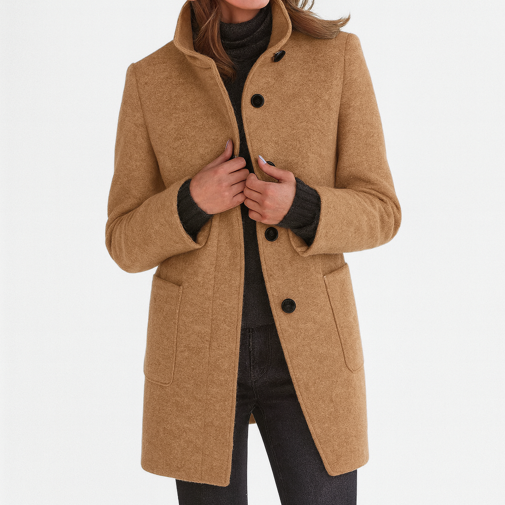 Ariella | Sleek High-Collar Coat