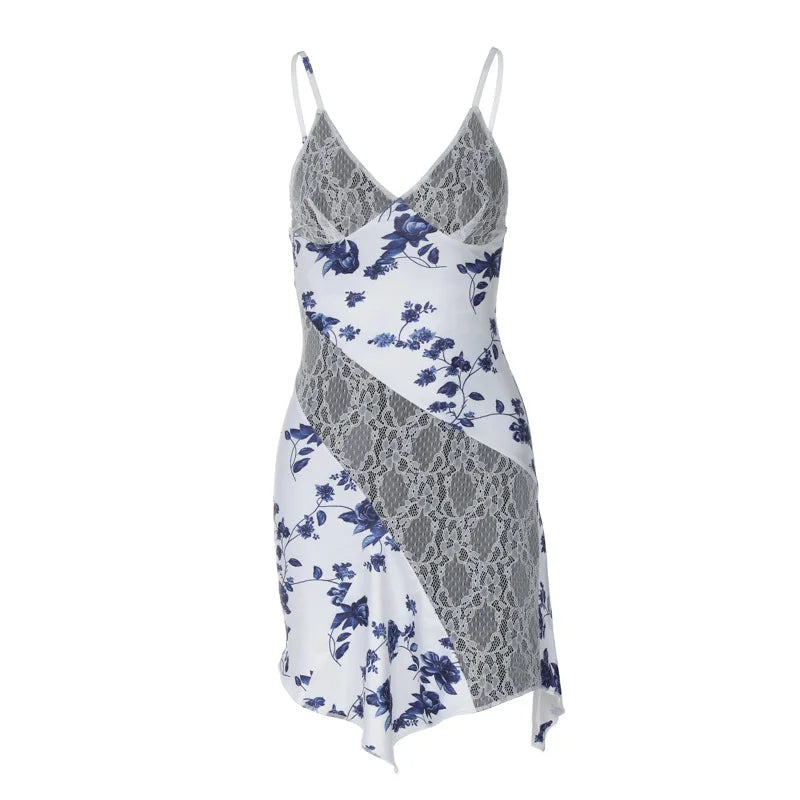 Chic Lace Floral Mini Dress - Seldom Seen Styles