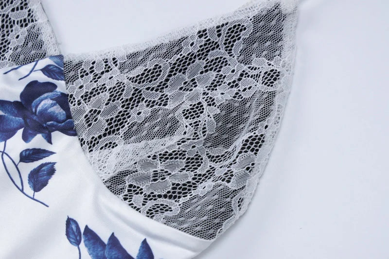 Chic Lace Floral Mini Dress - Seldom Seen Styles