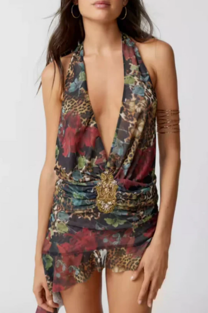 Cindy Plunge Mini Dress - Seldom Seen Styles