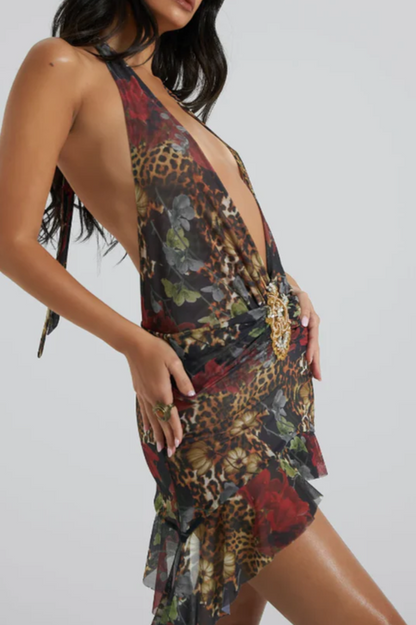 Cindy Plunge Mini Dress - Seldom Seen Styles