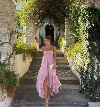 Collins | Ruffle Strapless Maxi Dress - Seldom Seen Styles