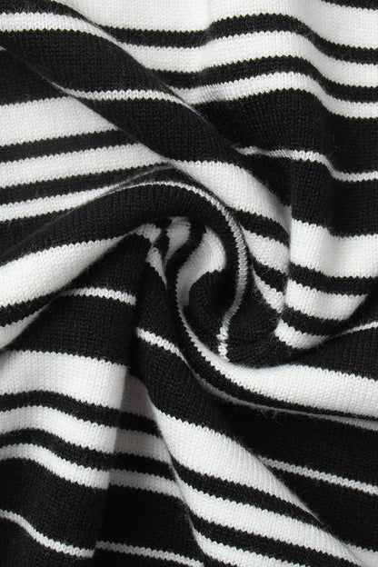 Colorblock Striped Polo Women Fall V Neck Color Block Long Sleeve Shirt Casual Loose Striped Pullover Sweaters - Seldom Seen Styles