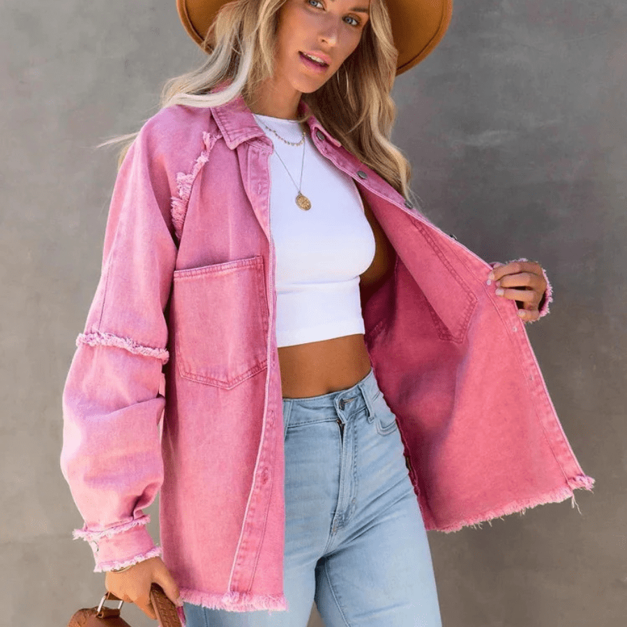 Colorful Boho Denim Jacket - Seldom Seen Styles