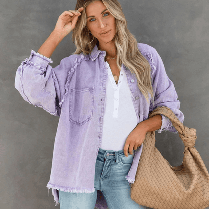 Colorful Boho Denim Jacket - Seldom Seen Styles