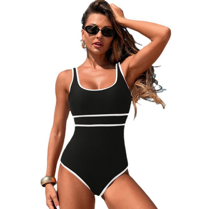 Compression Racing Women's European and American One-Piece Sports Swimsuit ins Elegant High-End Swimsuit - Seldom Seen Styles