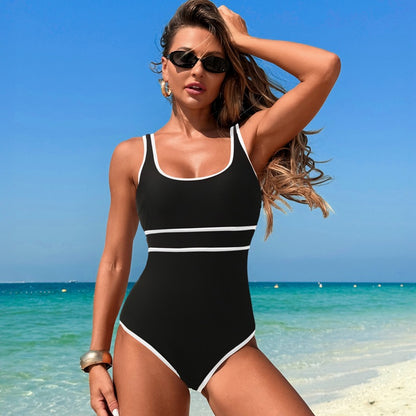 Compression Racing Women's European and American One-Piece Sports Swimsuit ins Elegant High-End Swimsuit - Seldom Seen Styles