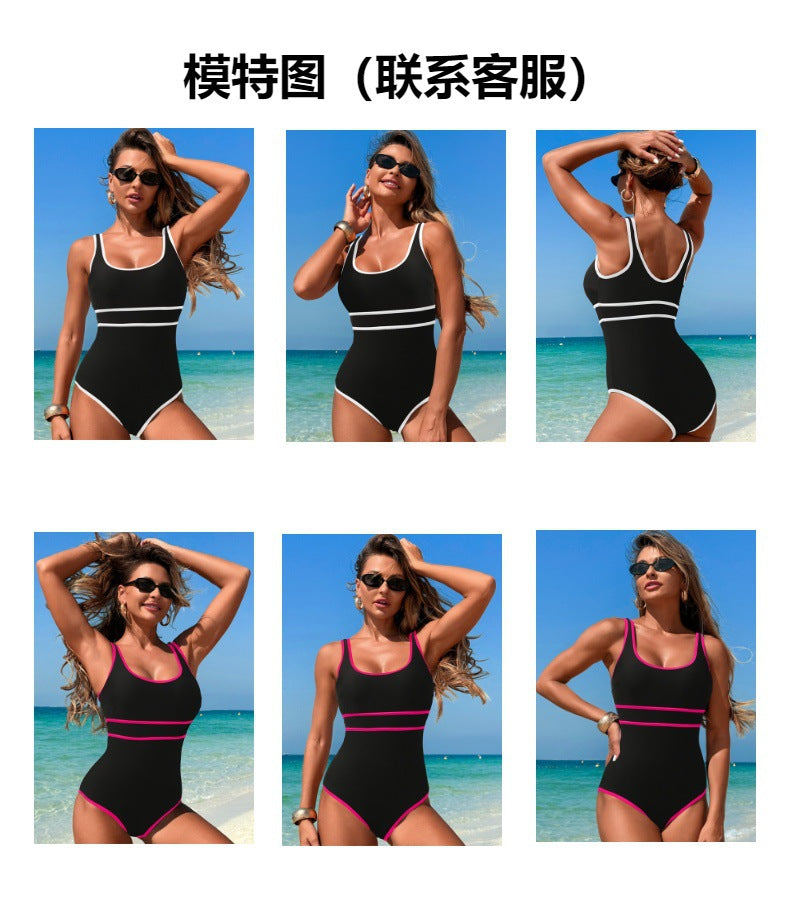 Compression Racing Women's European and American One-Piece Sports Swimsuit ins Elegant High-End Swimsuit - Seldom Seen Styles