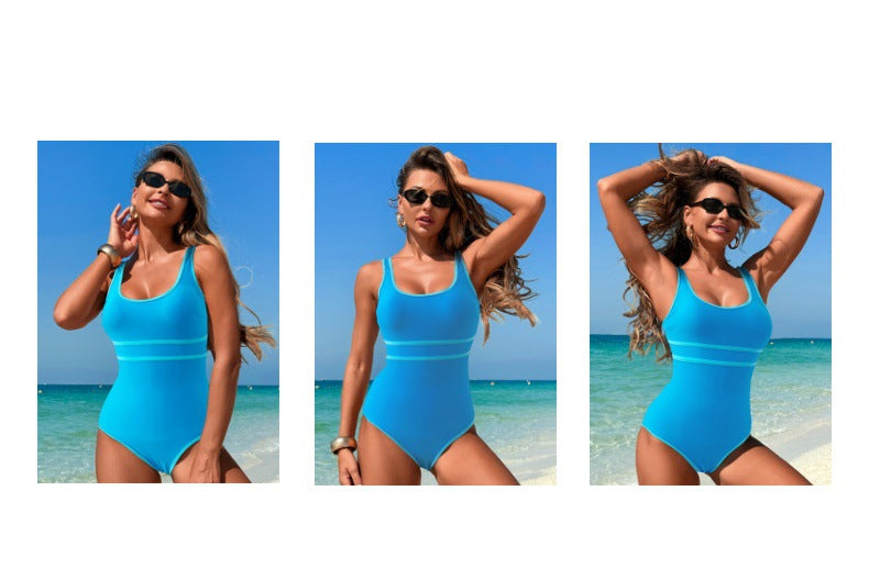 Compression Racing Women's European and American One-Piece Sports Swimsuit ins Elegant High-End Swimsuit - Seldom Seen Styles