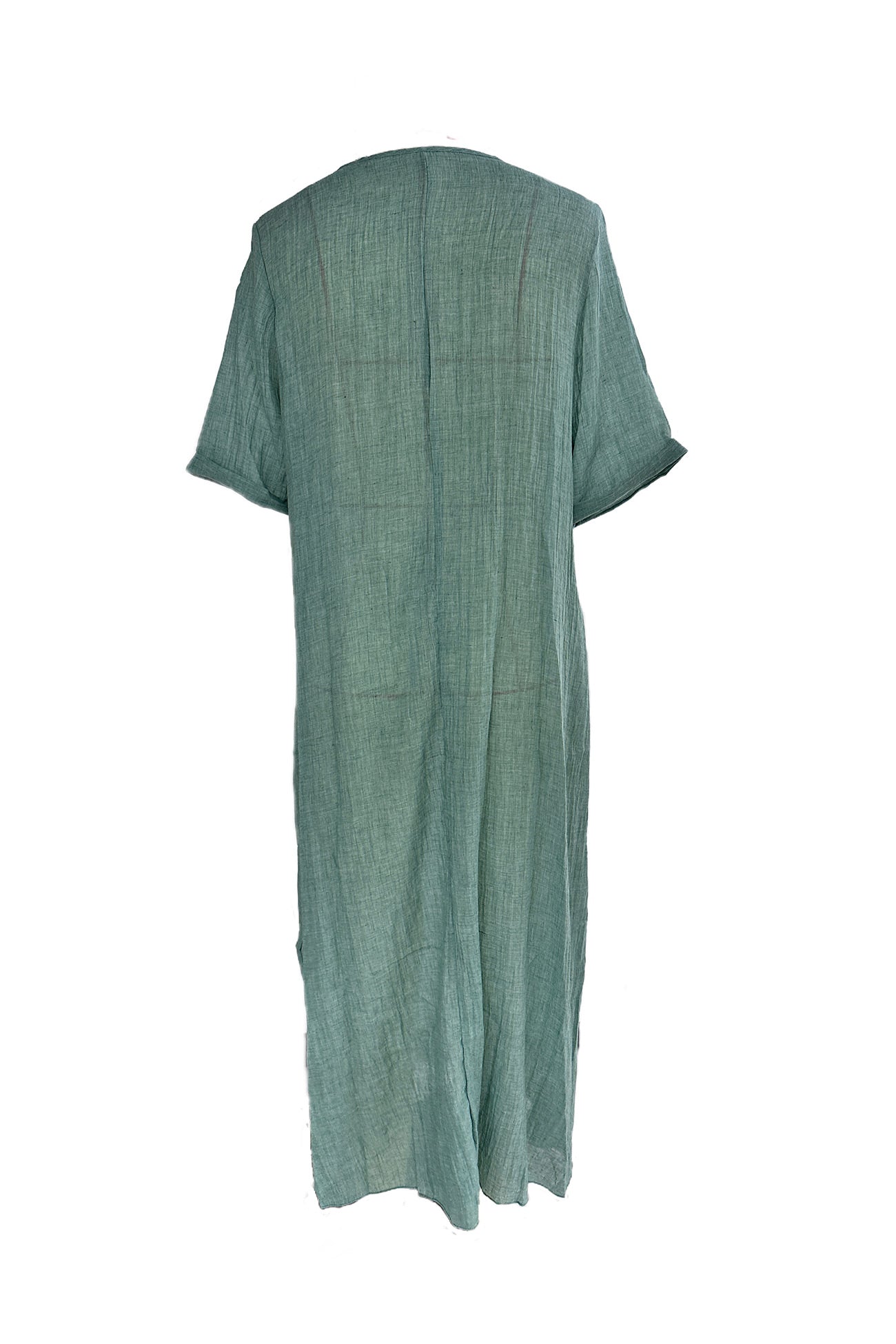 Cotton Solid V Neck Midi Dress - Seldom Seen Styles