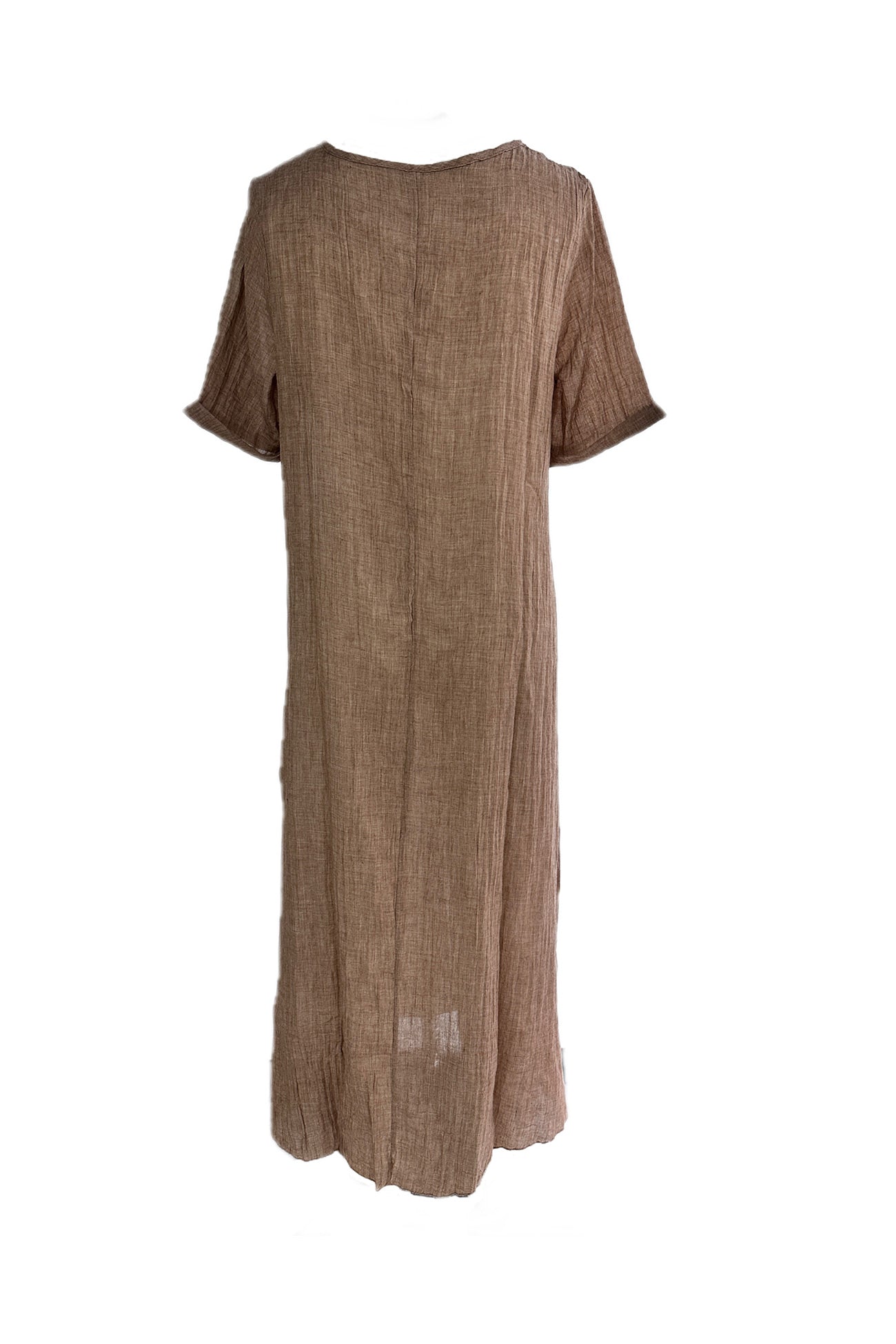 Cotton Solid V Neck Midi Dress - Seldom Seen Styles