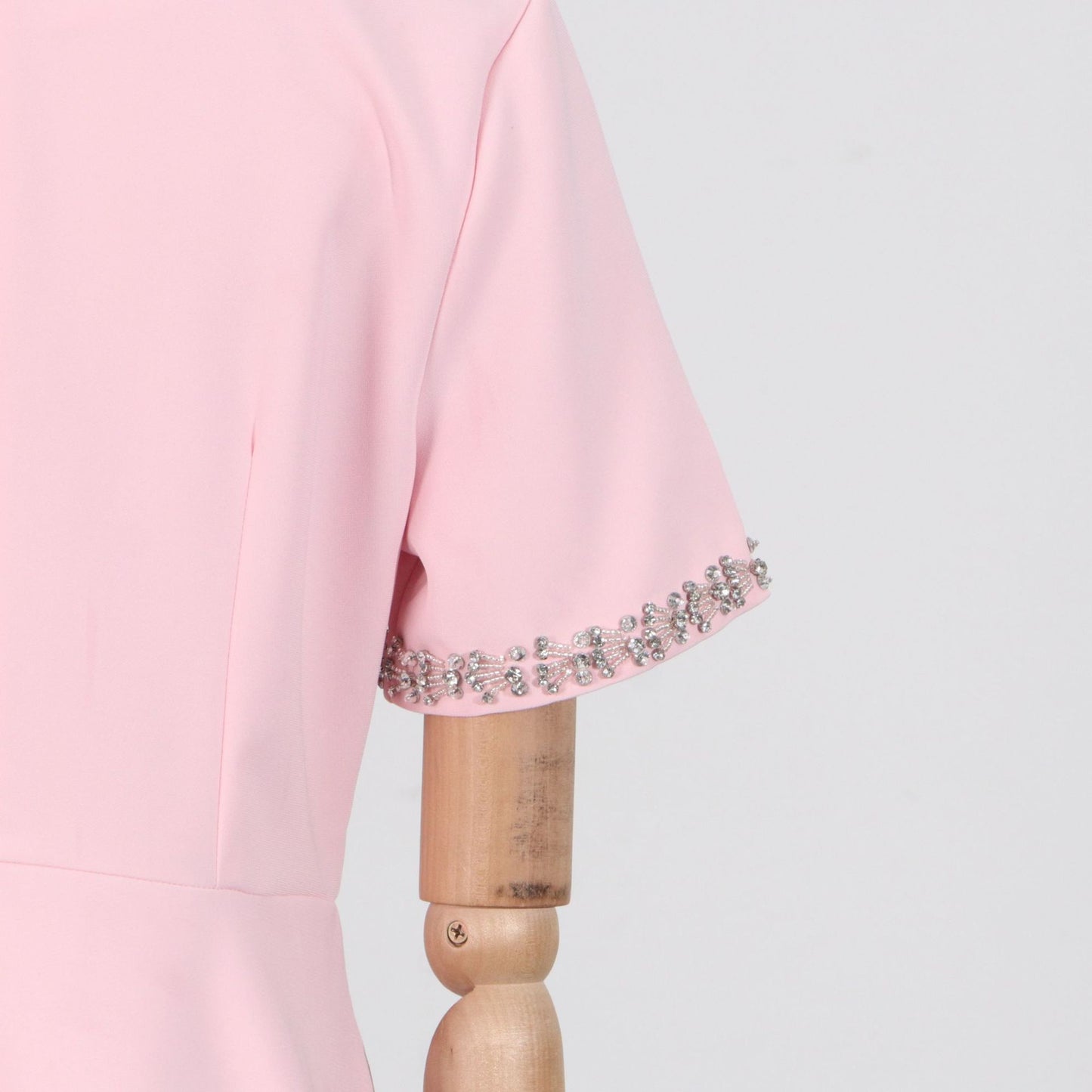 Cutout Midi Dress with Crystal Embroidery and Bow Details- - Seldom Seen Styles