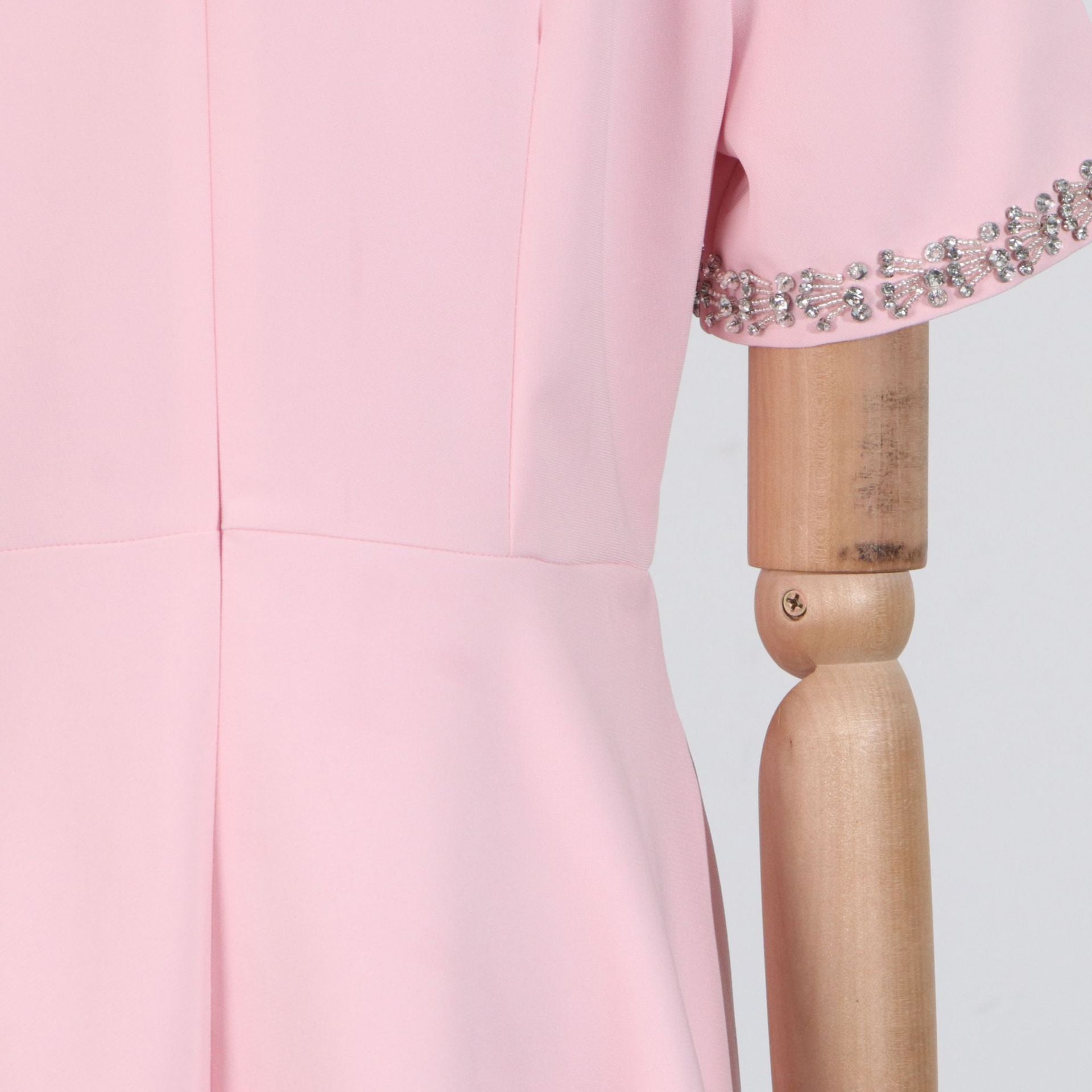 Cutout Midi Dress with Crystal Embroidery and Bow Details- - Seldom Seen Styles