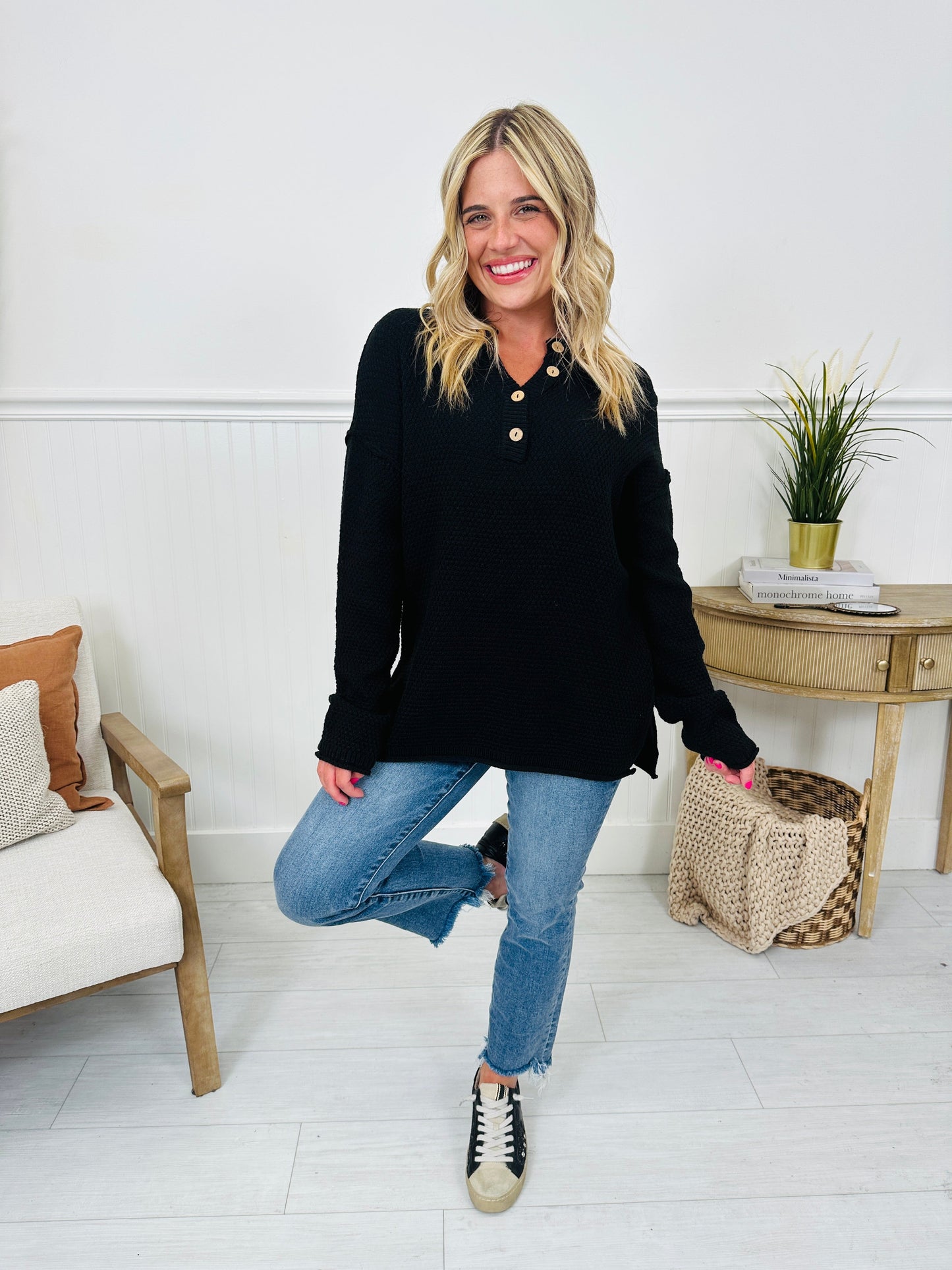 Reset Button Sweater- Multiple Colors! - Seldom Seen Styles