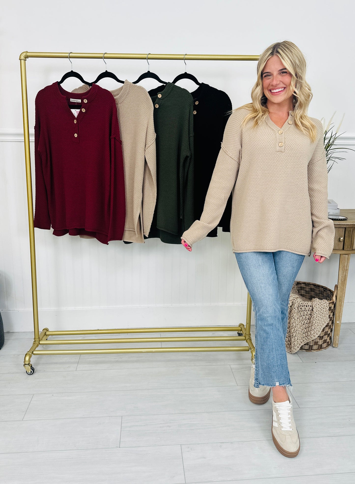 Reset Button Sweater- Multiple Colors! - Seldom Seen Styles