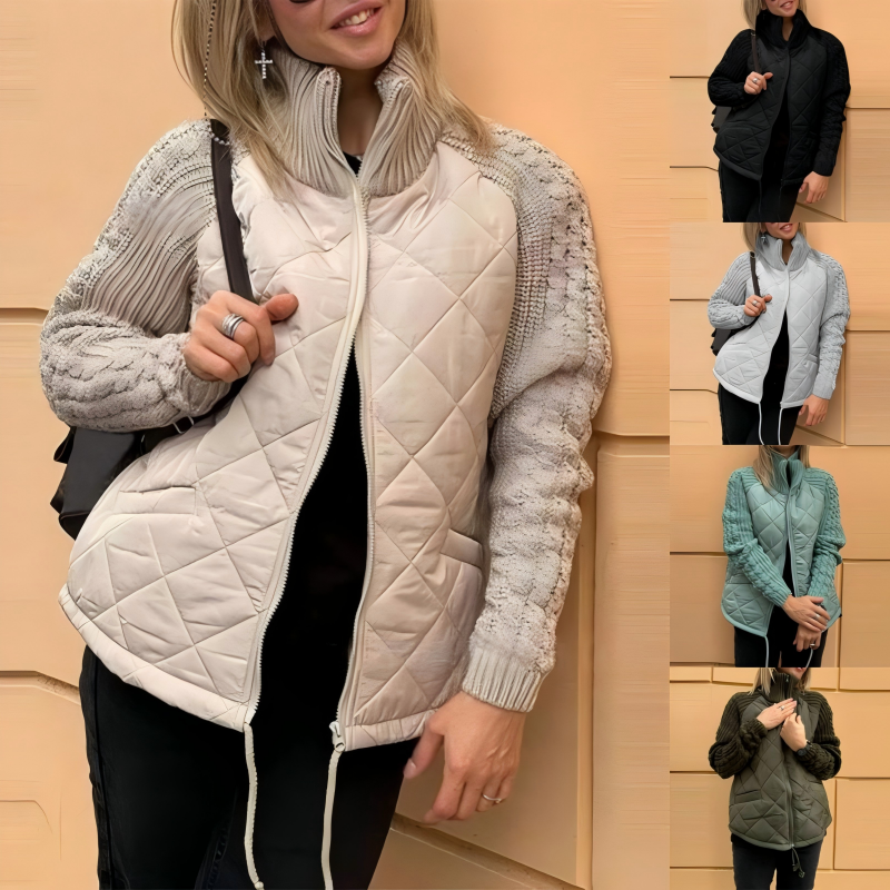 ⏳Limited Time50%Discount💥Woven patchwork down jacket suitable for women - Seldom Seen Styles