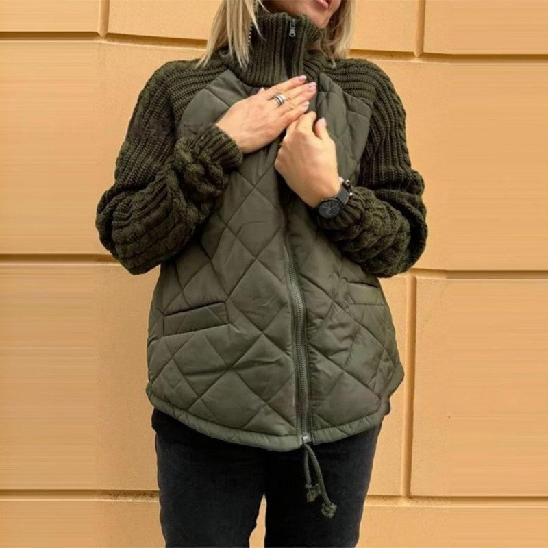 ⏳Limited Time50%Discount💥Woven patchwork down jacket suitable for women - Seldom Seen Styles