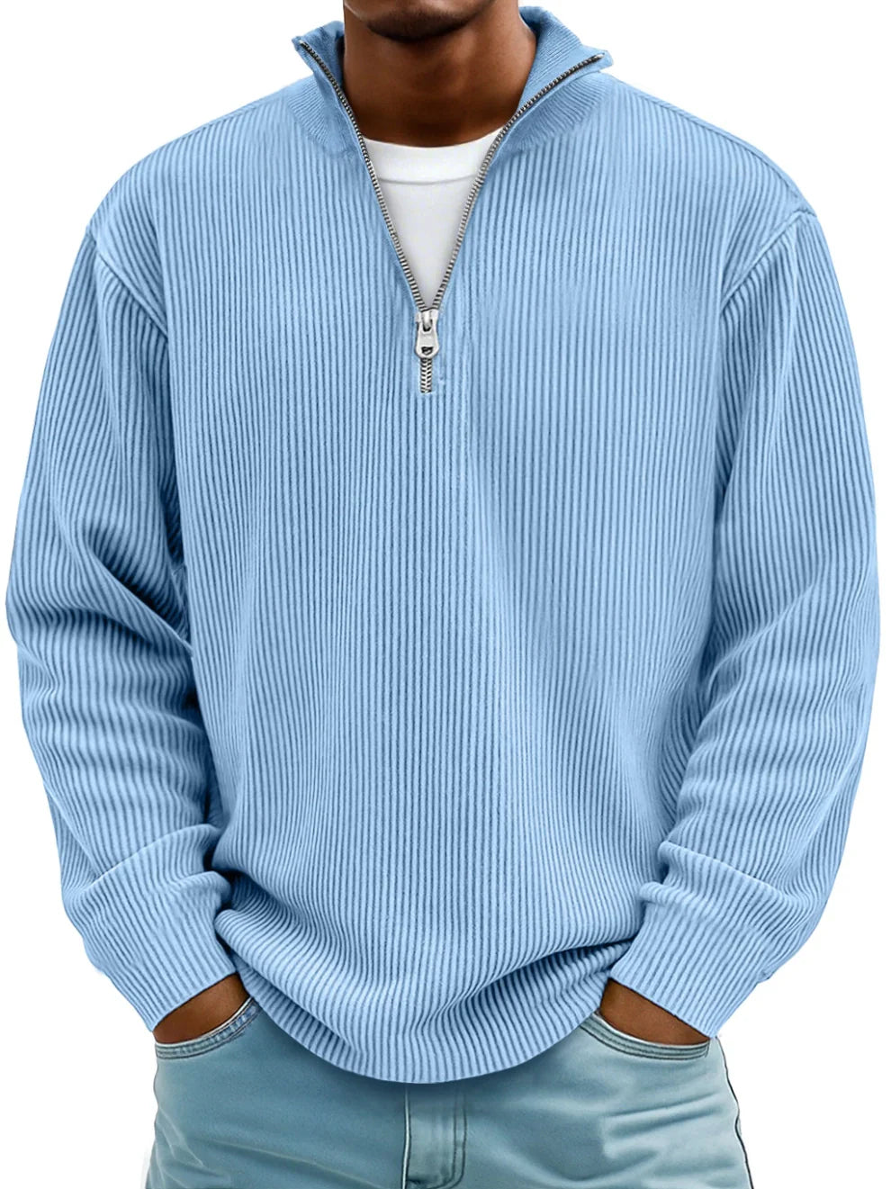 Calix | Stylish Cuff Zip-Up Sweater