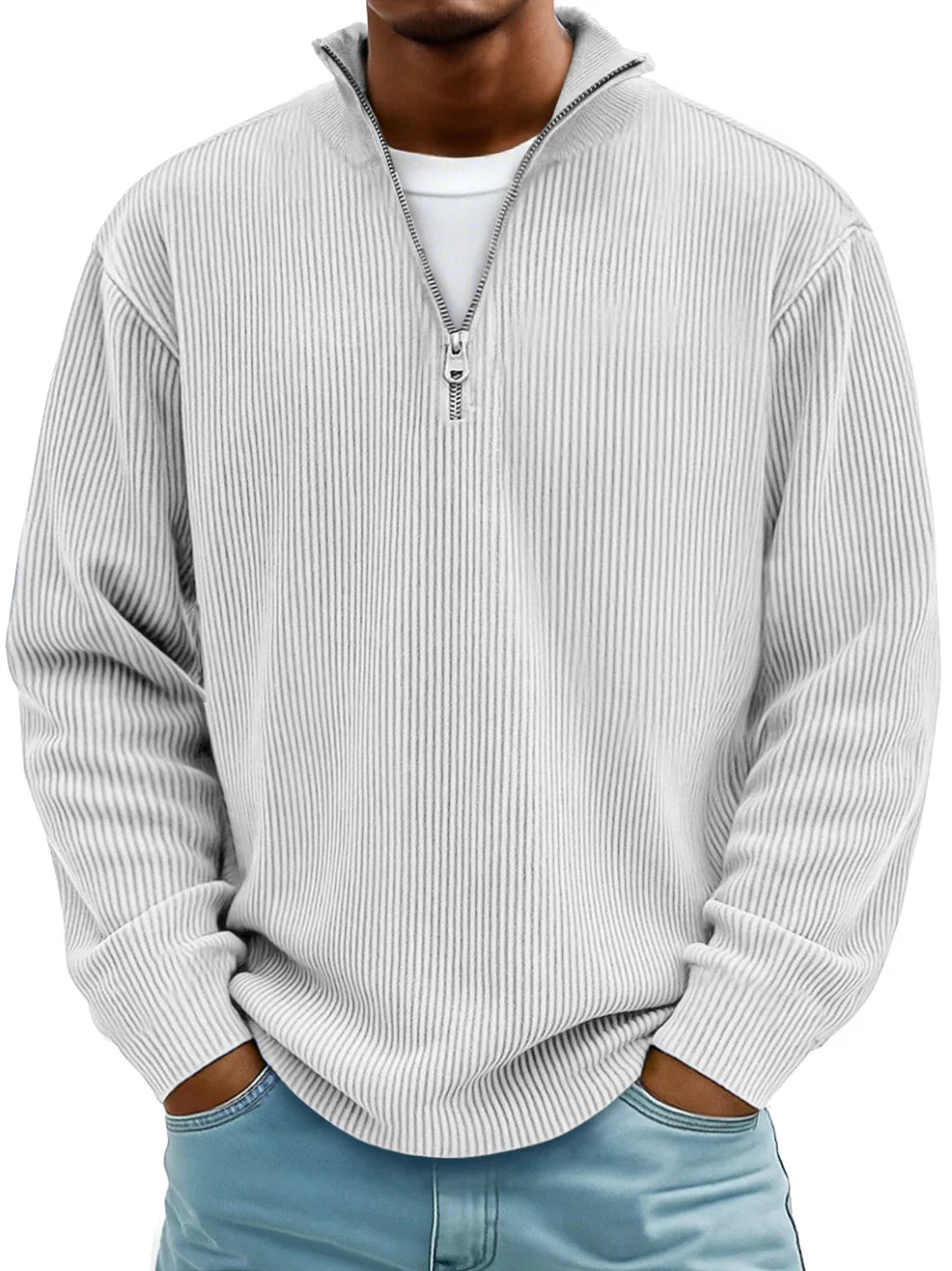 Calix | Stylish Cuff Zip-Up Sweater