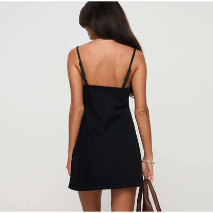 Delilah Cutout Denim Mini Dress - Seldom Seen Styles