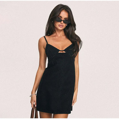 Delilah Cutout Denim Mini Dress - Seldom Seen Styles