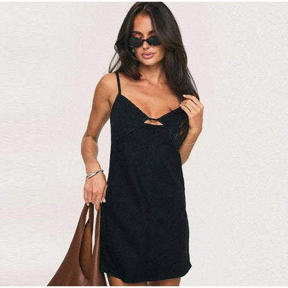 Delilah Cutout Denim Mini Dress - Seldom Seen Styles